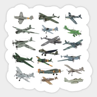 Various German WW2 Airplanes Sticker